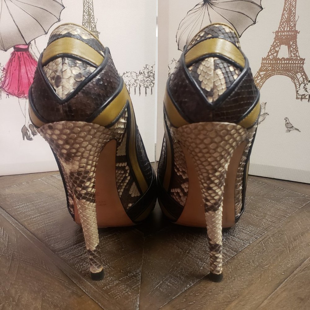Chrissie Morris Python Leather Pumps - image 3